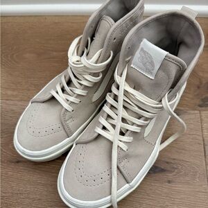 Neutral Tan High-Top women’s vans Sneakers - Classic Casual Style